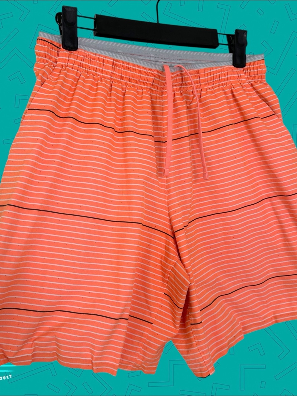 New Balance Striped Athletic Running Shorts